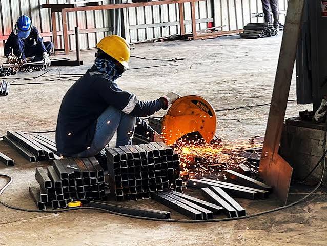 Steel fabrication workshop